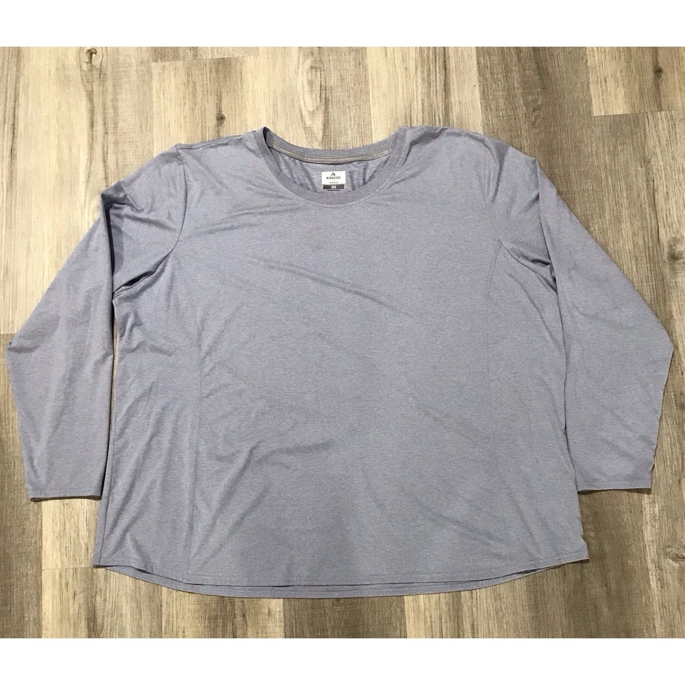 Ridgecut Women's 3XL Purple Heathered Lightweight Crew Neck Long Sleeve Tee XXXL
